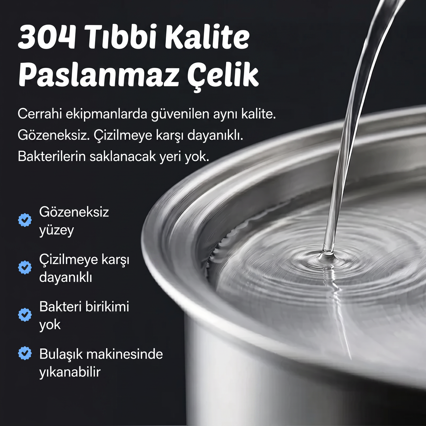 JollyFlow™ Akıllı Su Kabı - Paslanmaz Çelik - 2,2 Litre