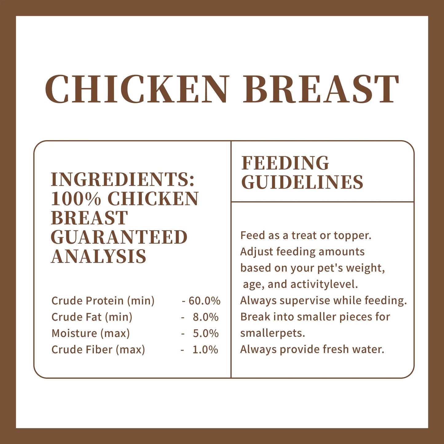 Freeze Dried Chicken Breast Treats for Dogs & Cats, High Protein Training Pet Snacks, 3.5Oz