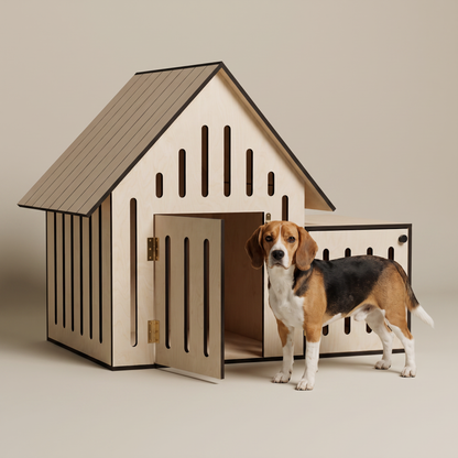 Bahçe ve Teras İçin Verandalı Köpek Evi | Ahşap Outdoor Kulübe, Geniş Alanlı