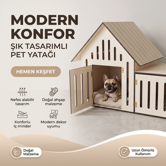 Bahçe ve Teras İçin Verandalı Köpek Evi | Ahşap Outdoor Kulübe, Geniş Alanlı