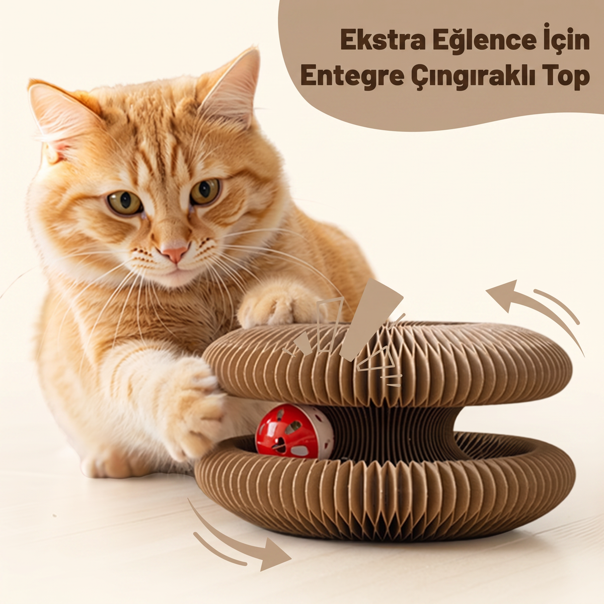 İnteraktif Kedi Oyun Tüneli | Birleştirilebilir Tırmalama Oyuncağı