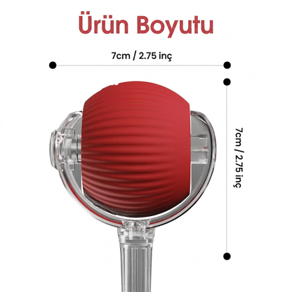 Şarjlı İnteraktif Kedi Oyuncağı | Titreşimli Hareketli Top ve İpli Av Oyuncağı
