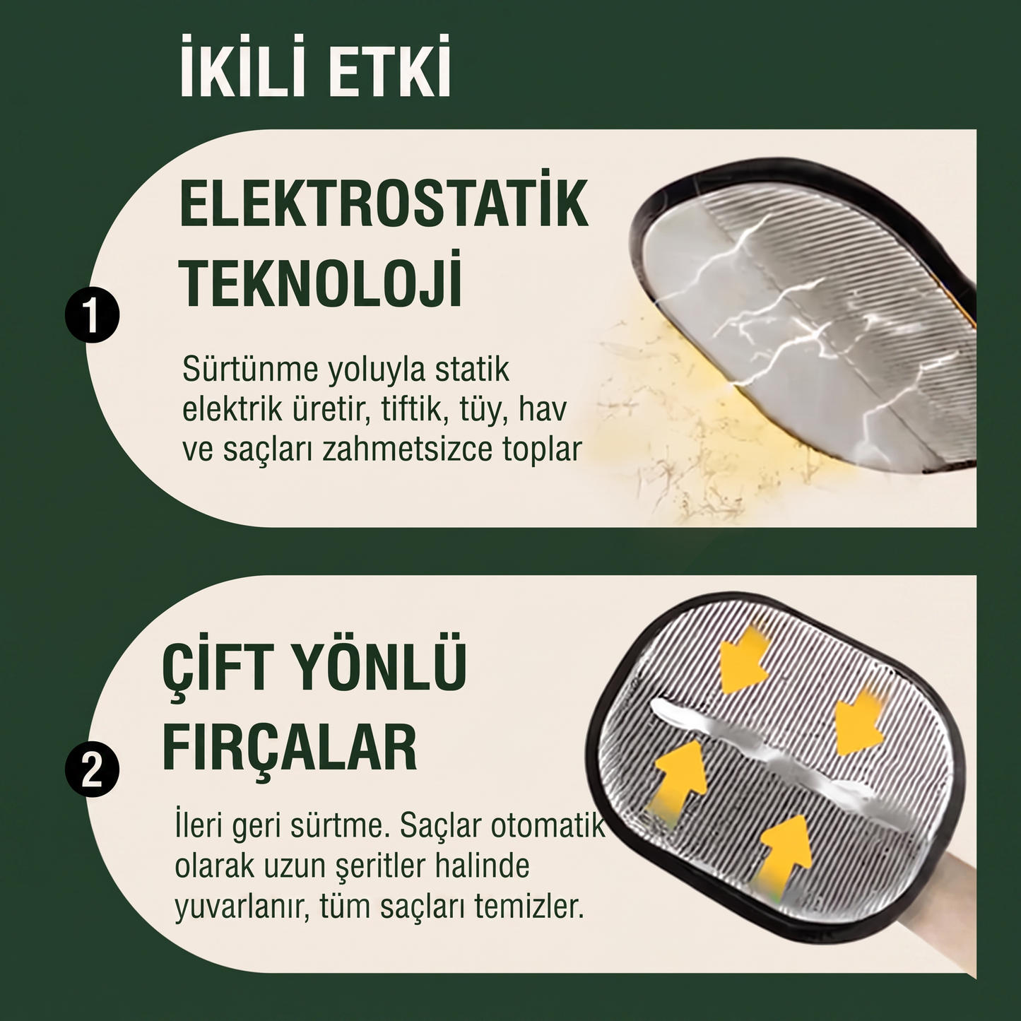 Kedi Köpek Tüy Toplama Eldiveni | Nazik Evcil Hayvan Bakım ve Masaj Eldiveni