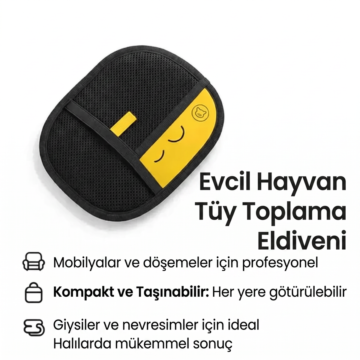 Kedi Köpek Tüy Toplama Eldiveni | Nazik Evcil Hayvan Bakım ve Masaj Eldiveni