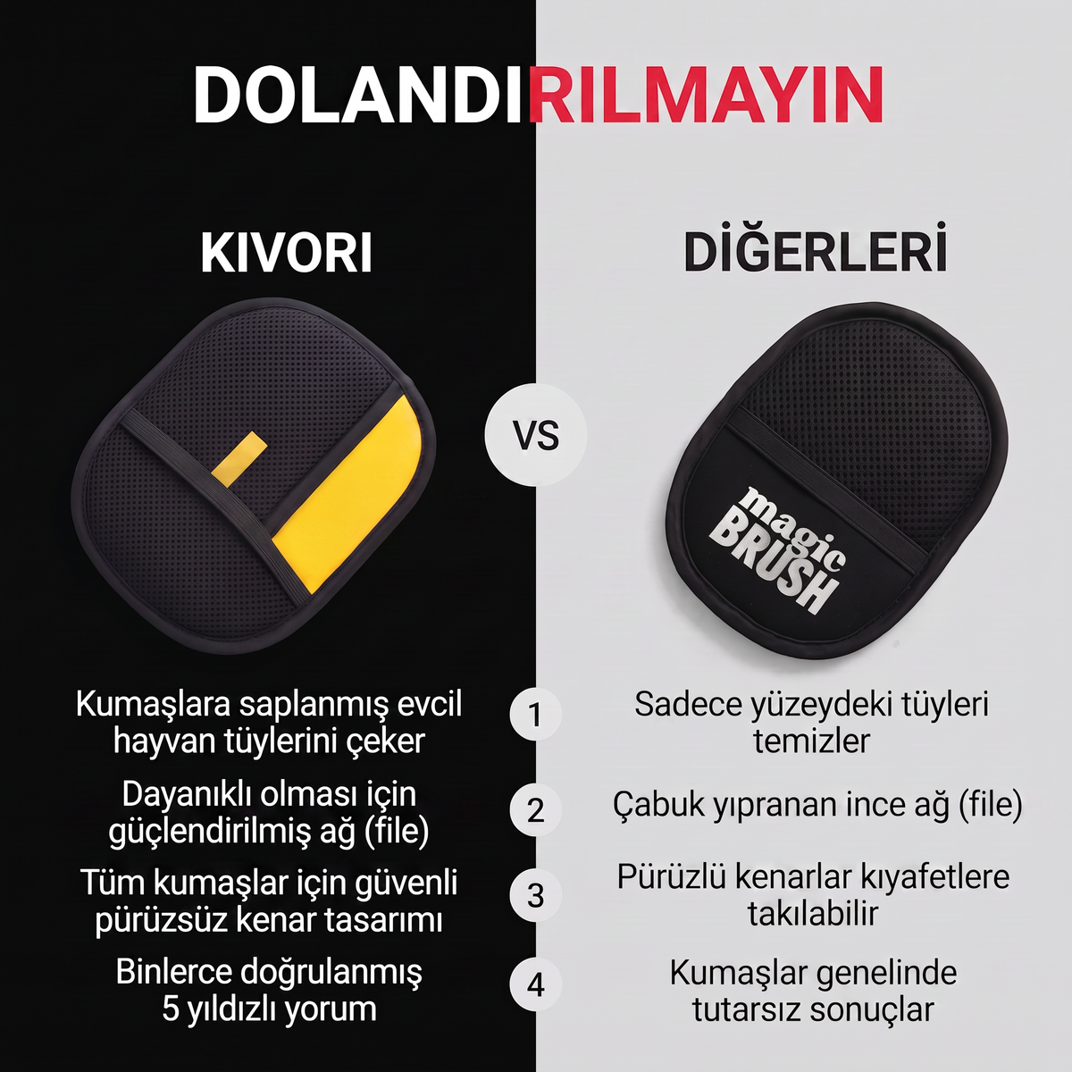 Kedi Köpek Tüy Toplama Eldiveni | Nazik Evcil Hayvan Bakım ve Masaj Eldiveni