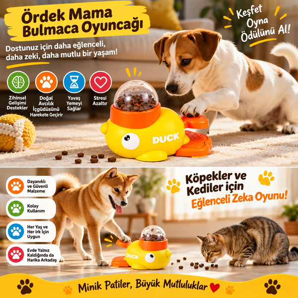 Basmalı Köpek Ödül Mama Oyuncağı | İnteraktif Zeka ve Eğitim Oyuncağı