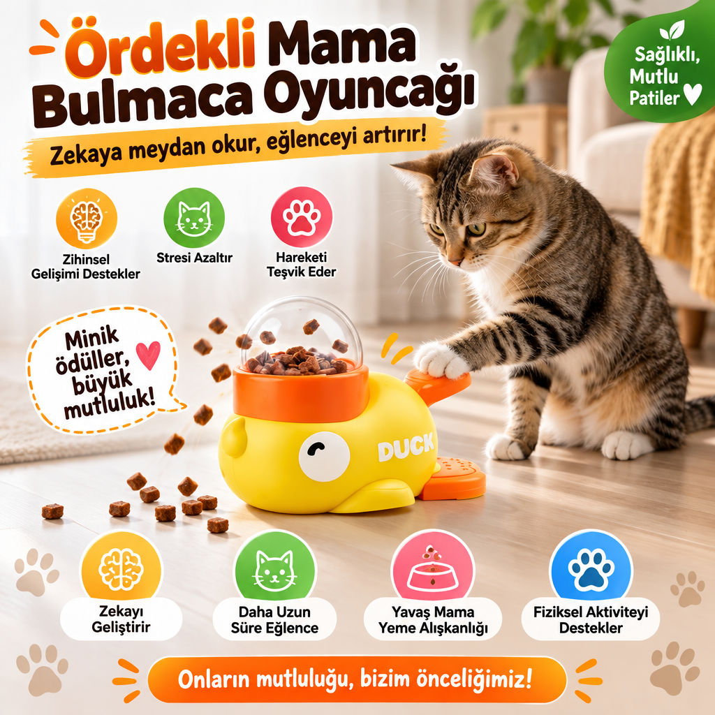 Basmalı Köpek Ödül Mama Oyuncağı | İnteraktif Zeka ve Eğitim Oyuncağı