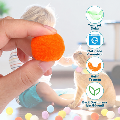 JollyGun™ Peluş Top Fırlatan Kedi Oyuncağı | İnteraktif Av Oyunu