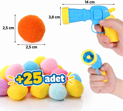 JollyGun™ Peluş Top Fırlatan Kedi Oyuncağı | İnteraktif Av Oyunu