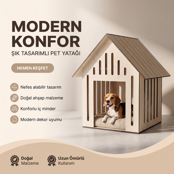 Evcil dostlar için modern ve dekoratif köpek kulübesi modelleri